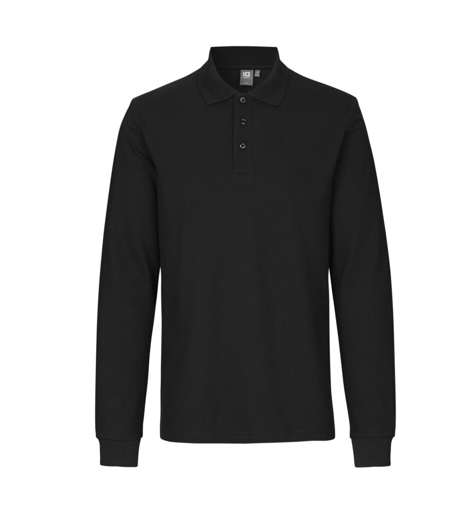 Langærmet poloshirt | stretch