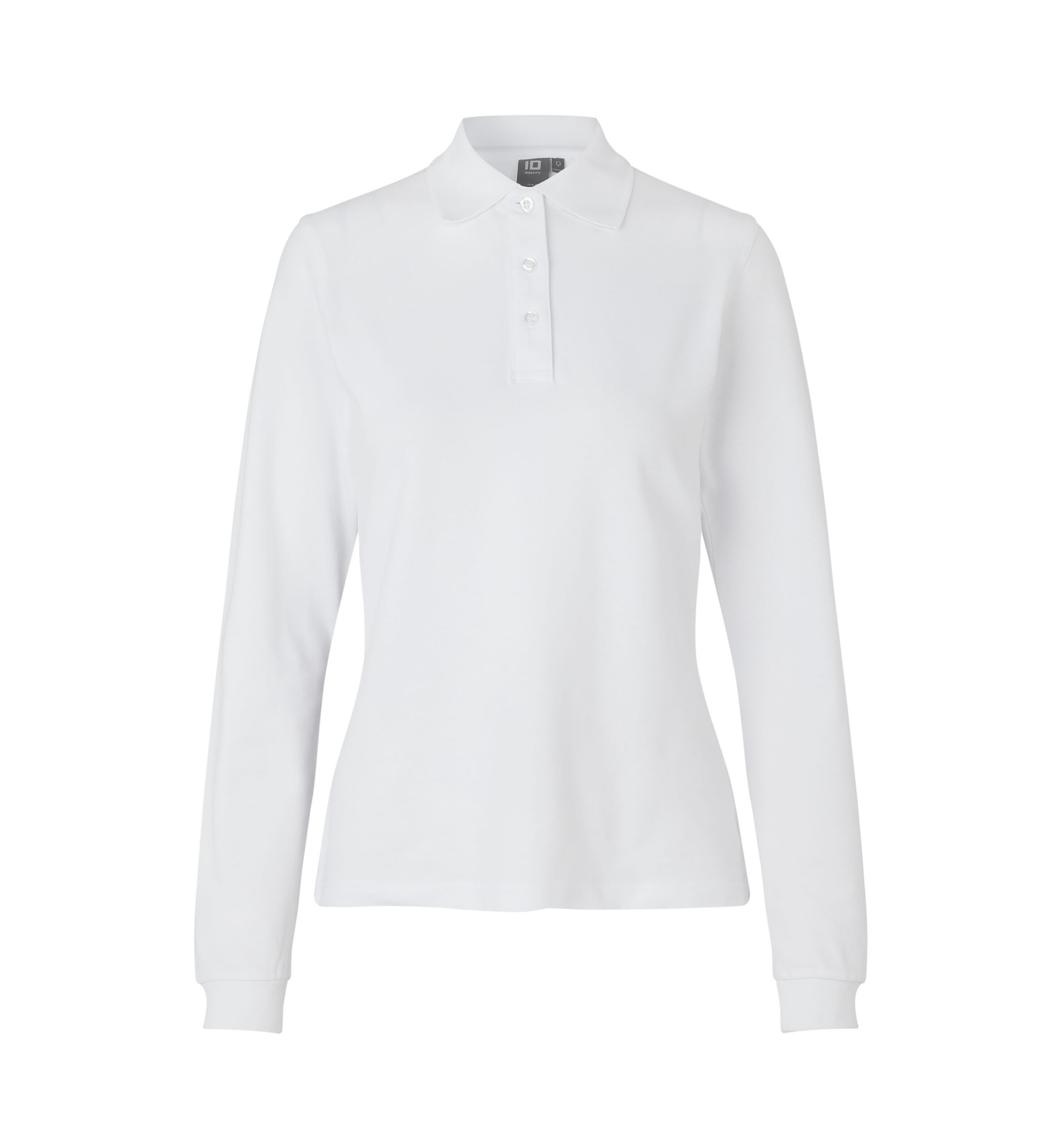 Langærmet poloshirt | stretch | dame