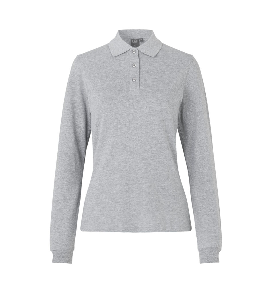 Langærmet poloshirt | stretch | dame