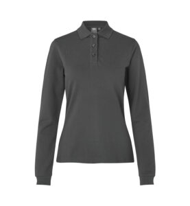 Langærmet poloshirt | stretch | dame