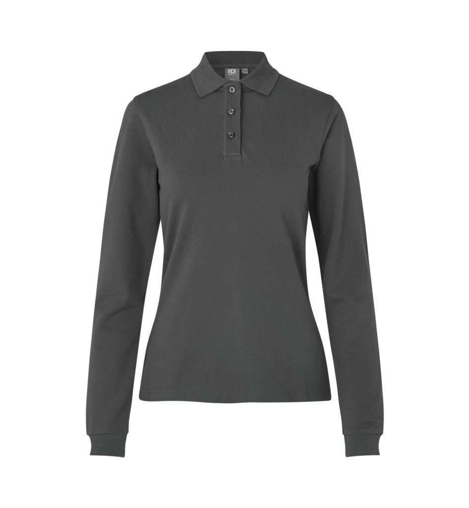 Langærmet poloshirt | stretch | dame