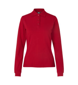 Langærmet poloshirt | stretch | dame