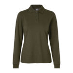 Langærmet poloshirt | stretch | dame