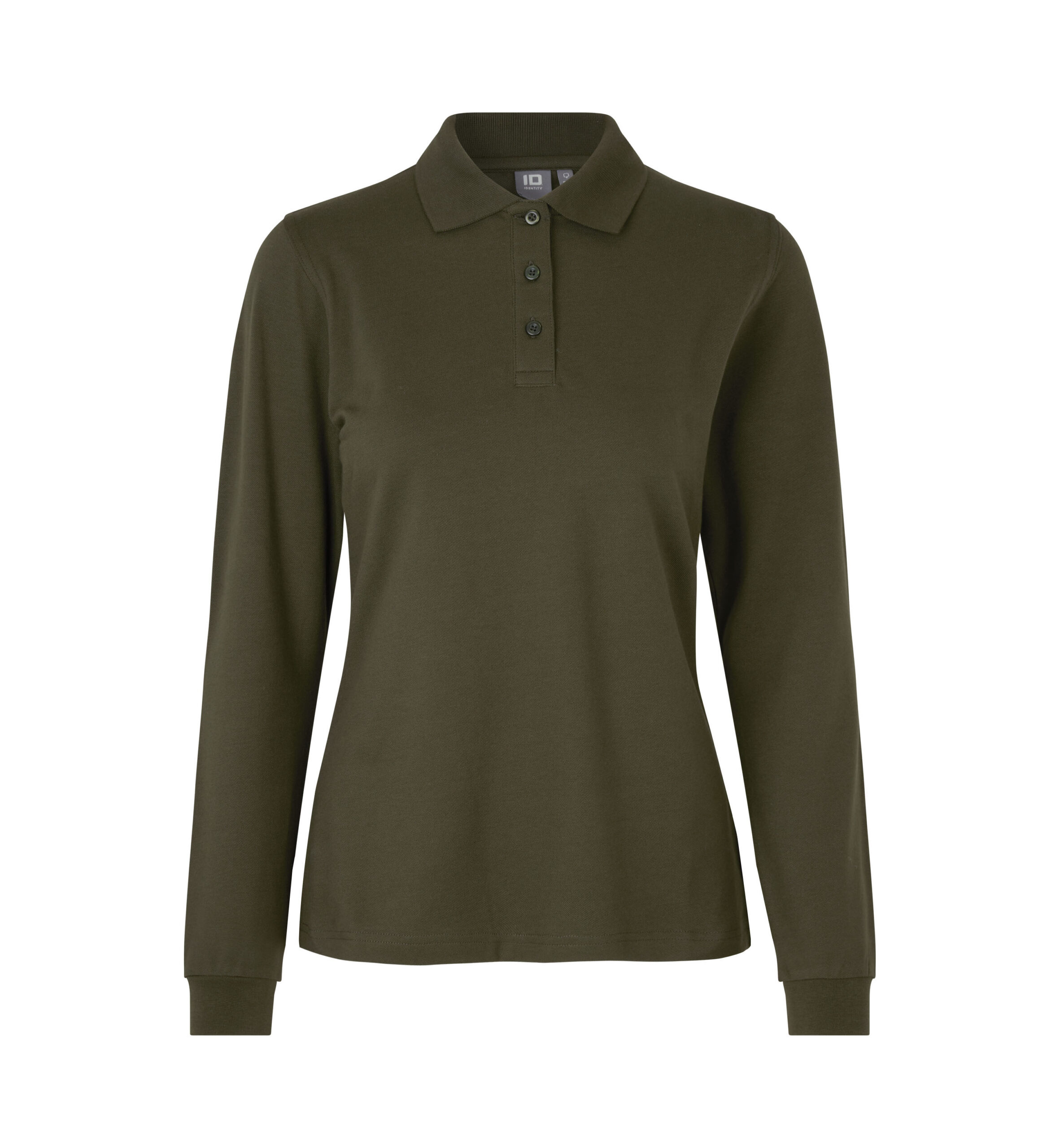 Langærmet poloshirt | stretch | dame