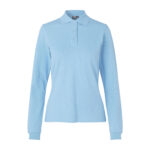 Langærmet poloshirt | stretch | dame
