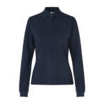 Langærmet poloshirt | stretch | dame