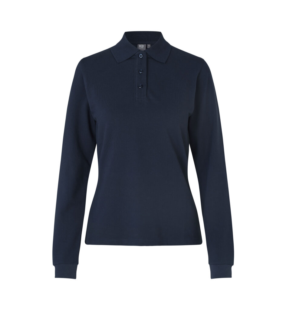 Langærmet poloshirt | stretch | dame