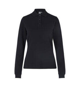 Langærmet poloshirt | stretch | dame