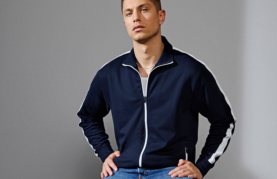 Sweat cardigan | kontrast