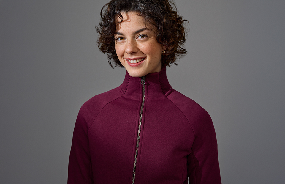 Sweat cardigan | zip | dame