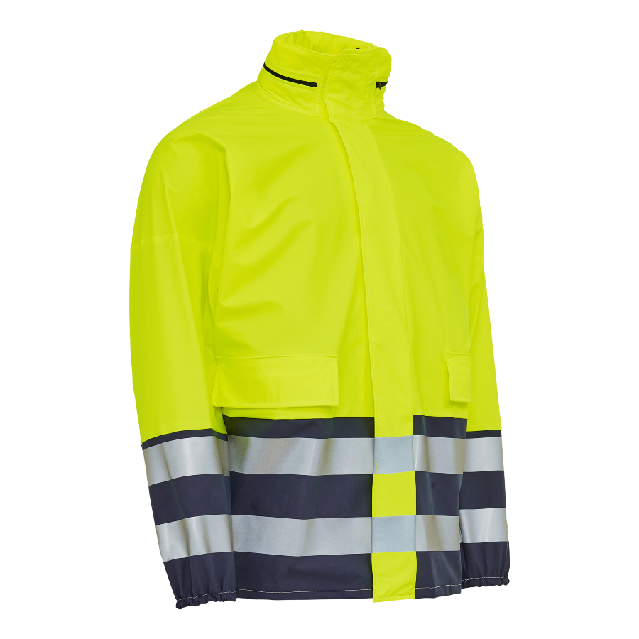 PU visible regnjakke med reflekser
