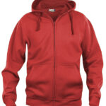 Basic Hoody Full Zip - Rød