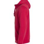 Basic Hoody Full Zip - Rød