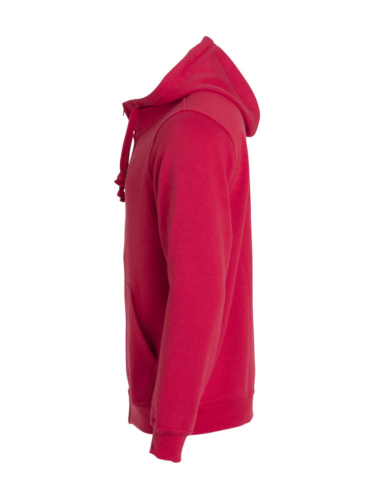 Basic Hoody Full Zip - Rød
