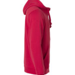Basic Hoody Full Zip - Rød