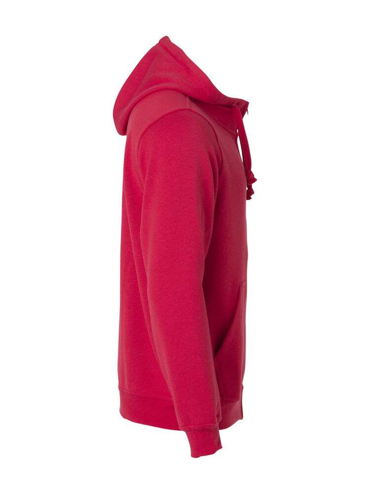 Basic Hoody Full Zip - Rød