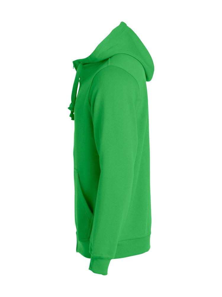 Basic Hoody Full Zip - æble grøn