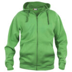 Basic Hoody Full Zip - æble grøn