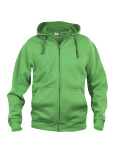 Basic Hoody Full Zip - æble grøn
