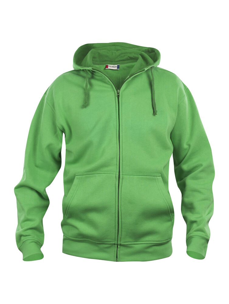 Basic Hoody Full Zip - æble grøn