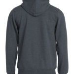 Basic Hoody Full Zip - antracit melange