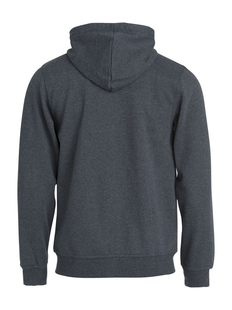 Basic Hoody Full Zip - antracit melange