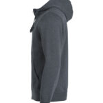 Basic Hoody Full Zip - antracit melange