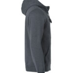 Basic Hoody Full Zip - antracit melange