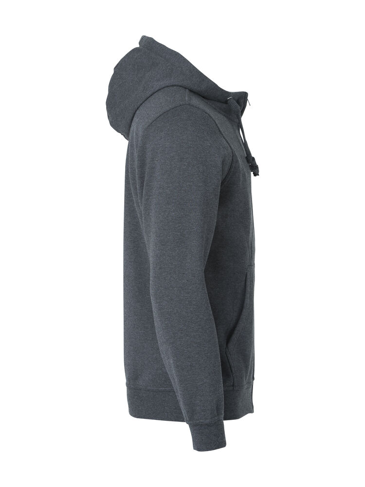 Basic Hoody Full Zip - antracit melange