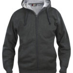 Basic Hoody Full Zip - antracit melange