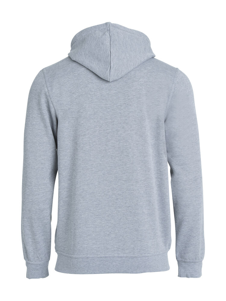 Basic Hoody Full Zip - gråmeleret