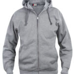 Basic Hoody Full Zip - gråmeleret