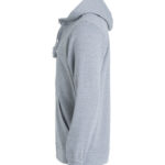Basic Hoody Full Zip - gråmeleret
