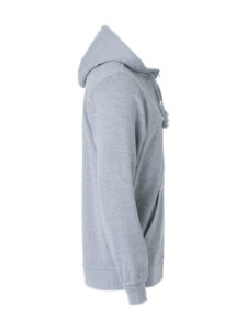 Basic Hoody Full Zip - gråmeleret