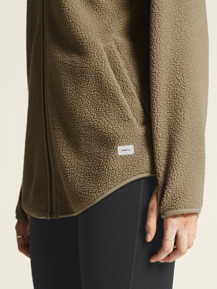 Join Pile Fleece FZ Hood W