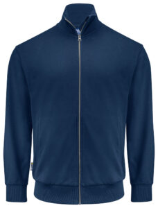 2134 SWEATSHIRT MED GENNEMGÅENDE LYNLÅS, 100% BOMULD
