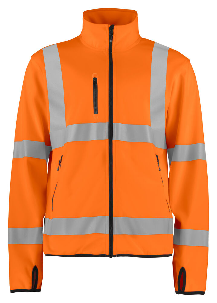 6105 LET SOFTSHELLJAKKE EN ISO 20471 KLASSE 3