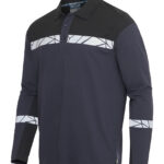 7004 POLOSHIRT MED LANGE ÆRMER 7004 POLOSHIRT 9910-VIZ MED LANGE ÆRMER - Navy / Black
