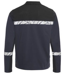 7004 POLOSHIRT MED LANGE ÆRMER 7004 POLOSHIRT 9910-VIZ MED LANGE ÆRMER - Navy / Black - Ryg