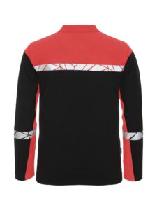 7004 POLOSHIRT MED LANGE ÆRMER 7004 POLOSHIRT 9910-VIZ MED LANGE ÆRMER - Black / Red