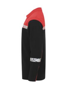 7004 POLOSHIRT MED LANGE ÆRMER 7004 POLOSHIRT 9910-VIZ MED LANGE ÆRMER - Black / Red