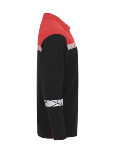 7004 POLOSHIRT MED LANGE ÆRMER 7004 POLOSHIRT 9910-VIZ MED LANGE ÆRMER - Black / Red