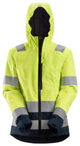 High-Vis, Vandtæt dameskaljakke, klasse 2/3