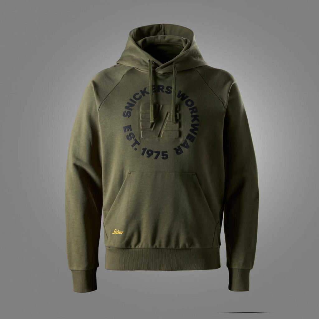 Logo-sweatshirt i fransk frotté med hætte