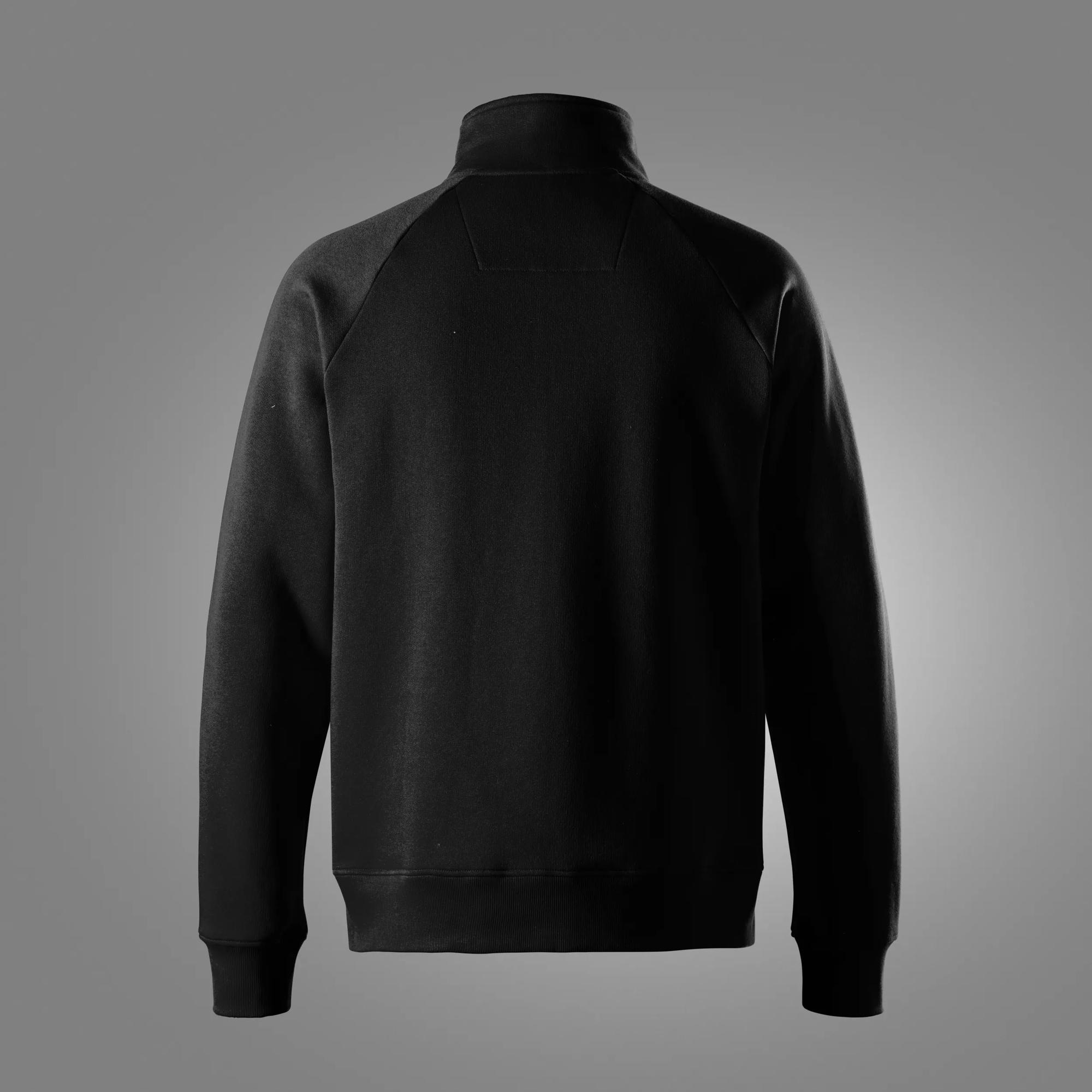 Klassisk sweatshirt med kort lynlås