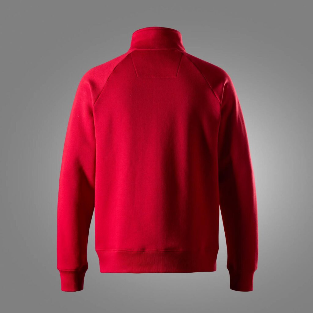 Klassisk sweatshirt med kort lynlås