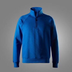 Klassisk sweatshirt med kort lynlås