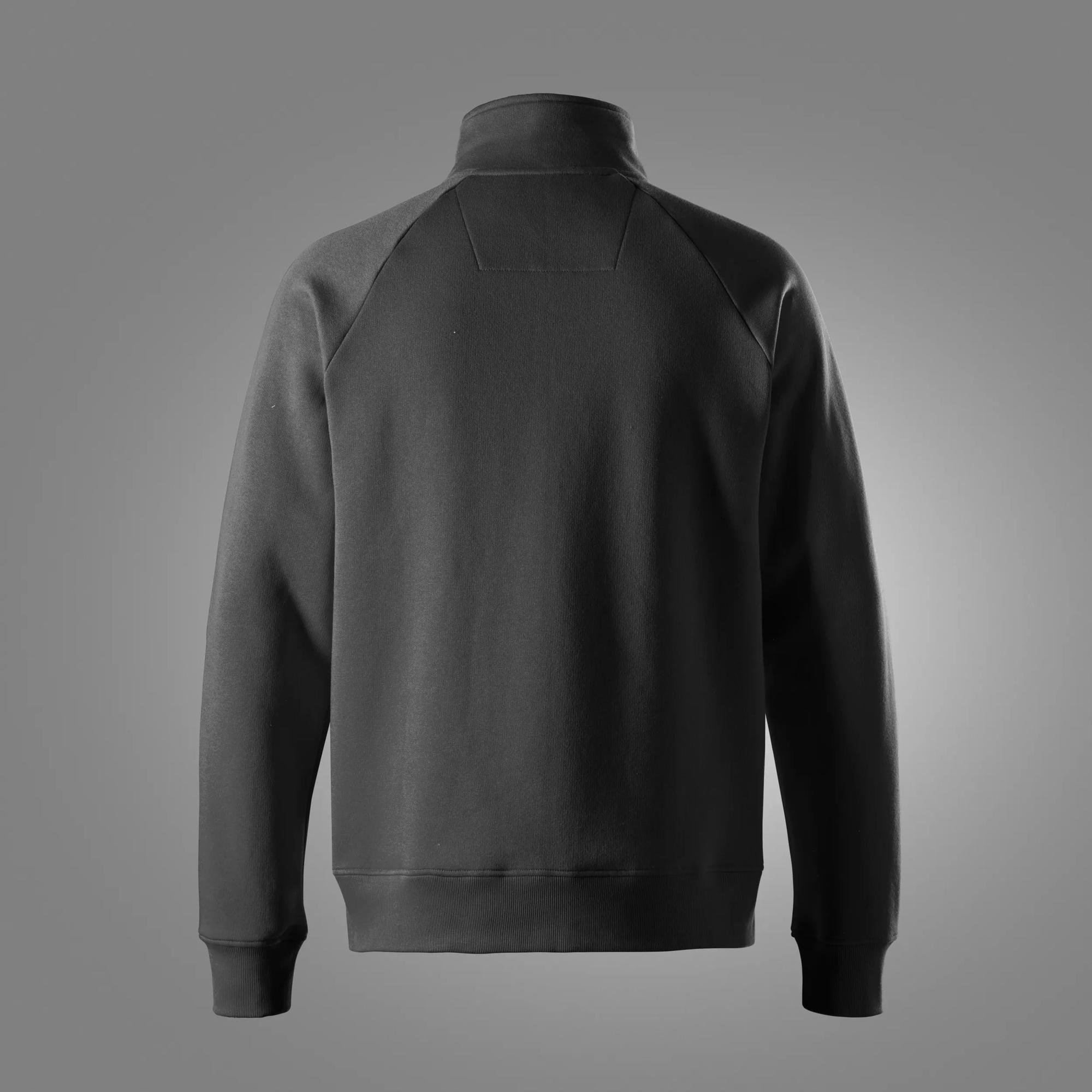 Klassisk sweatshirt med kort lynlås