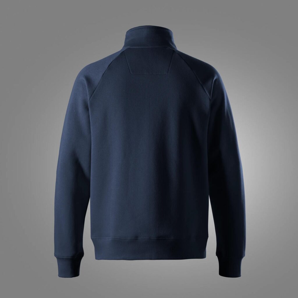 Klassisk sweatshirt med kort lynlås