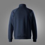 Klassisk sweatshirt med kort lynlås